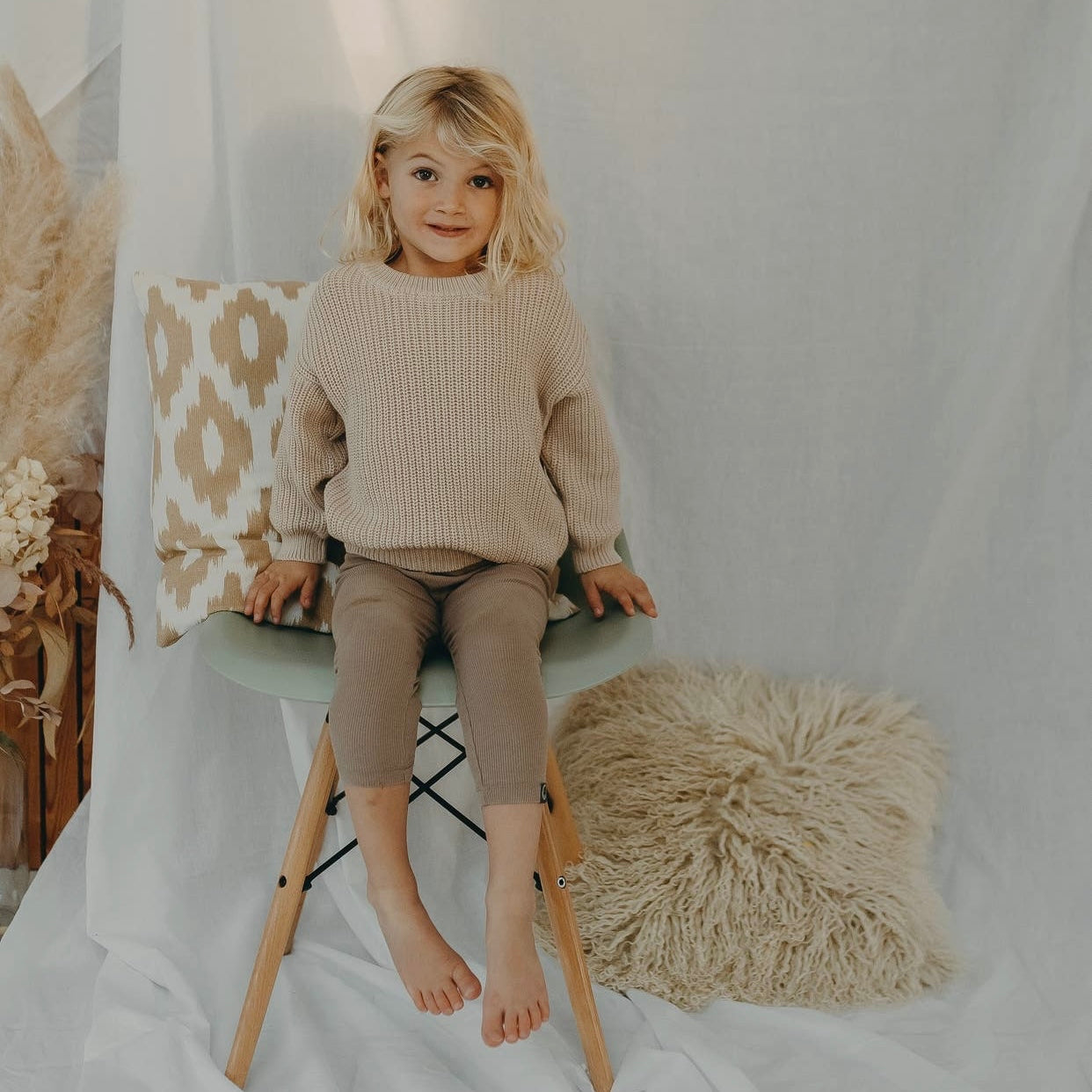 Basic Knit Oversized Sweater | Natural