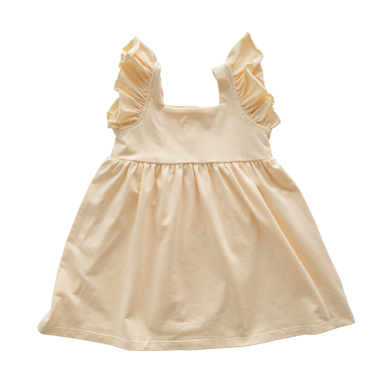 Organic Cotton Flutter Dress | Lemonade Yellow
