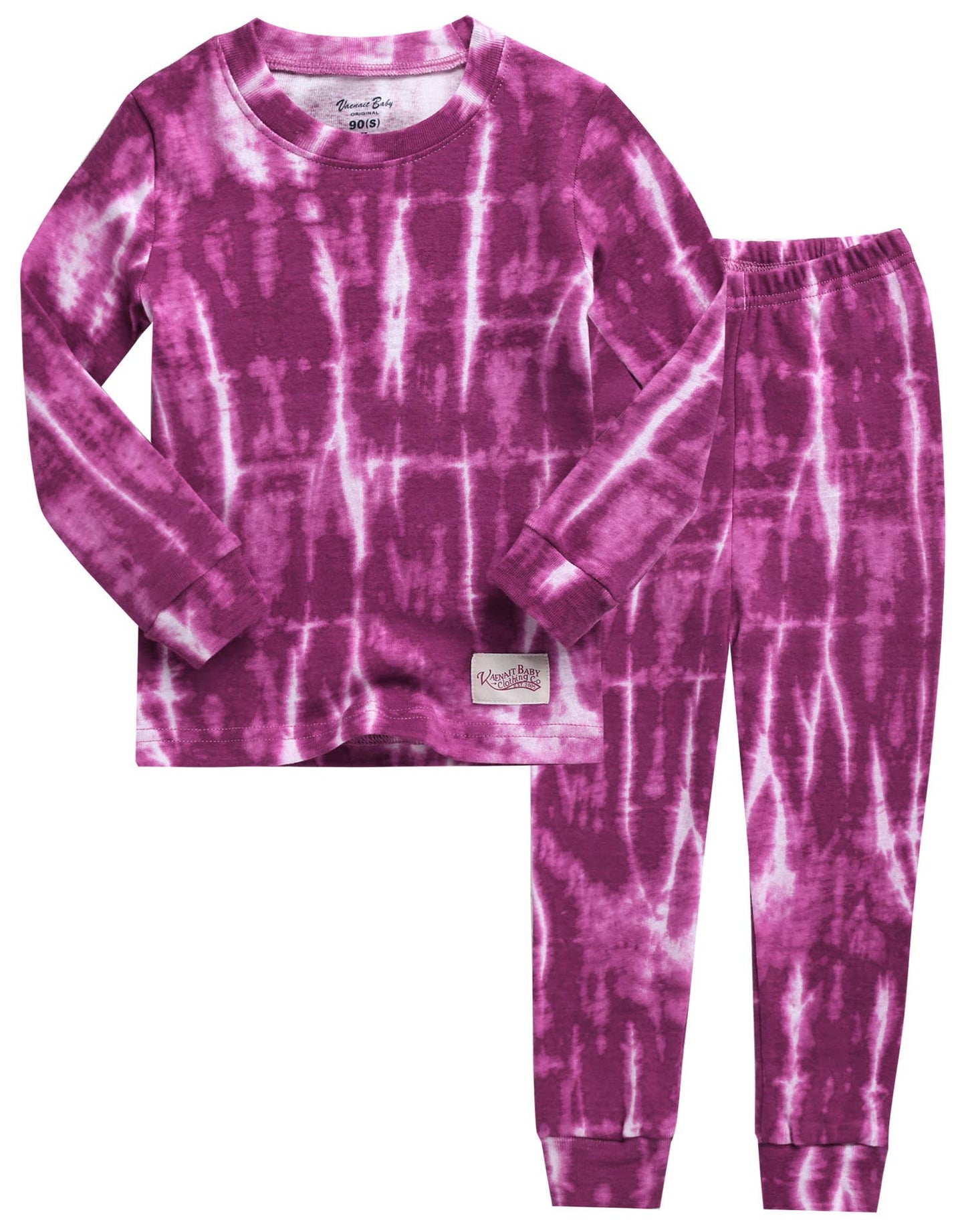 Cotton Tie Dye Long Sleeve PJ - Plum