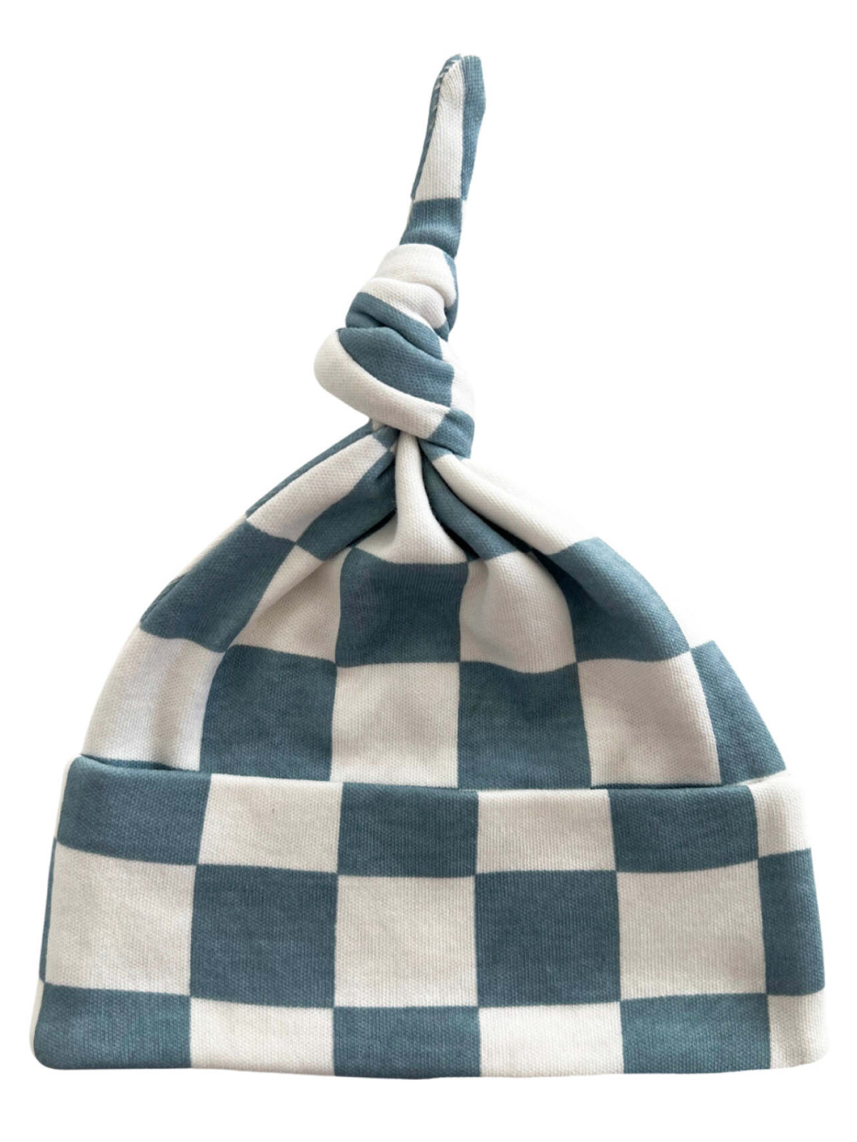 Organic Beanie / Blueberry Muffin Checkerboard