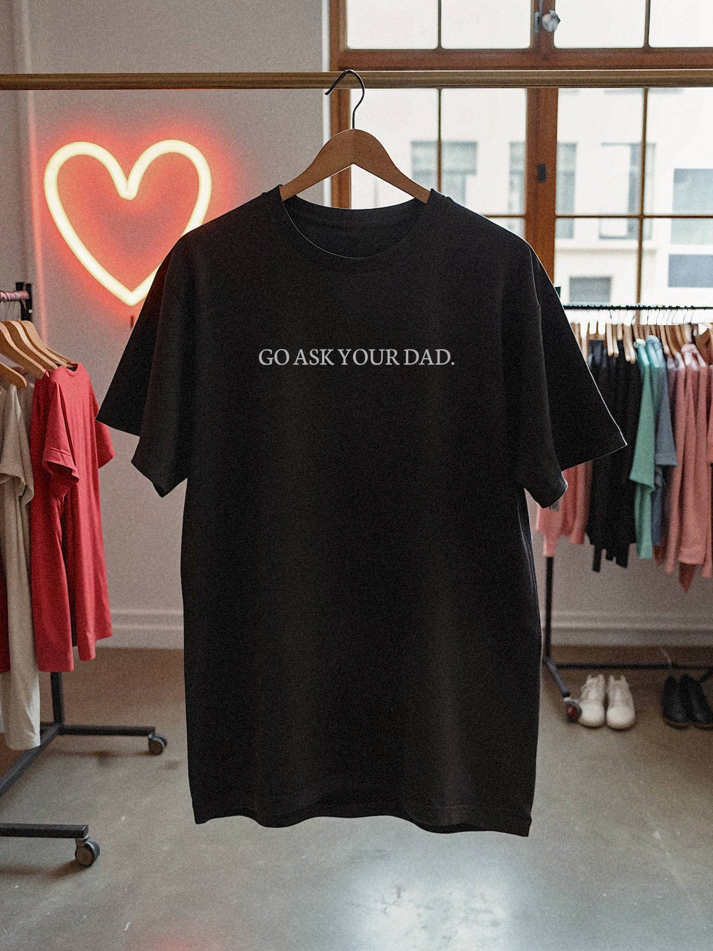 GO ASK YOUR DAD GRAPHIC TEE |Black