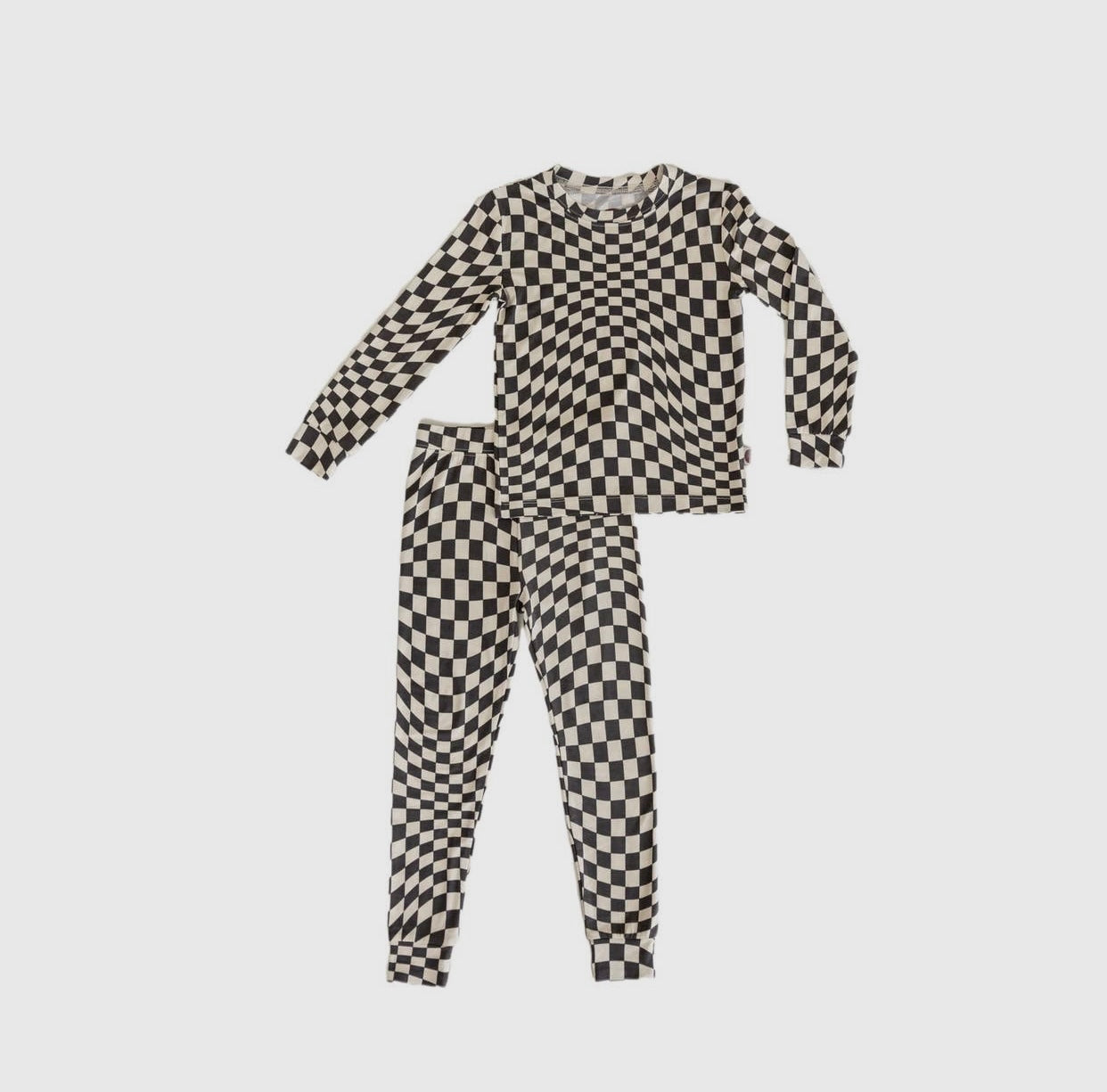 Wavy Checker 2 Piece Set | Black + White