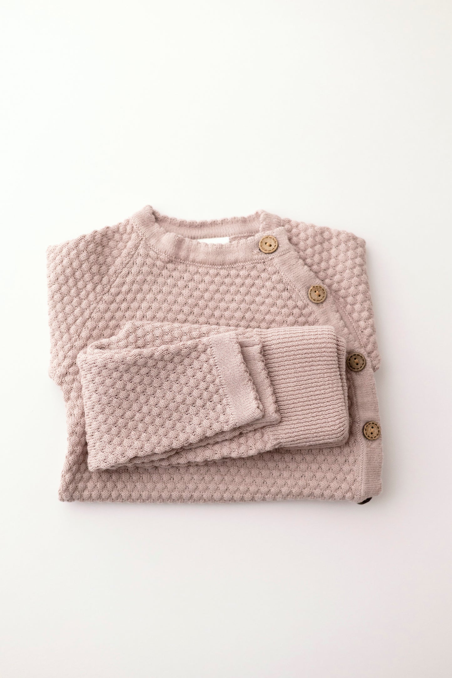 Cotton Knit Sweater Set | Dusty Pink