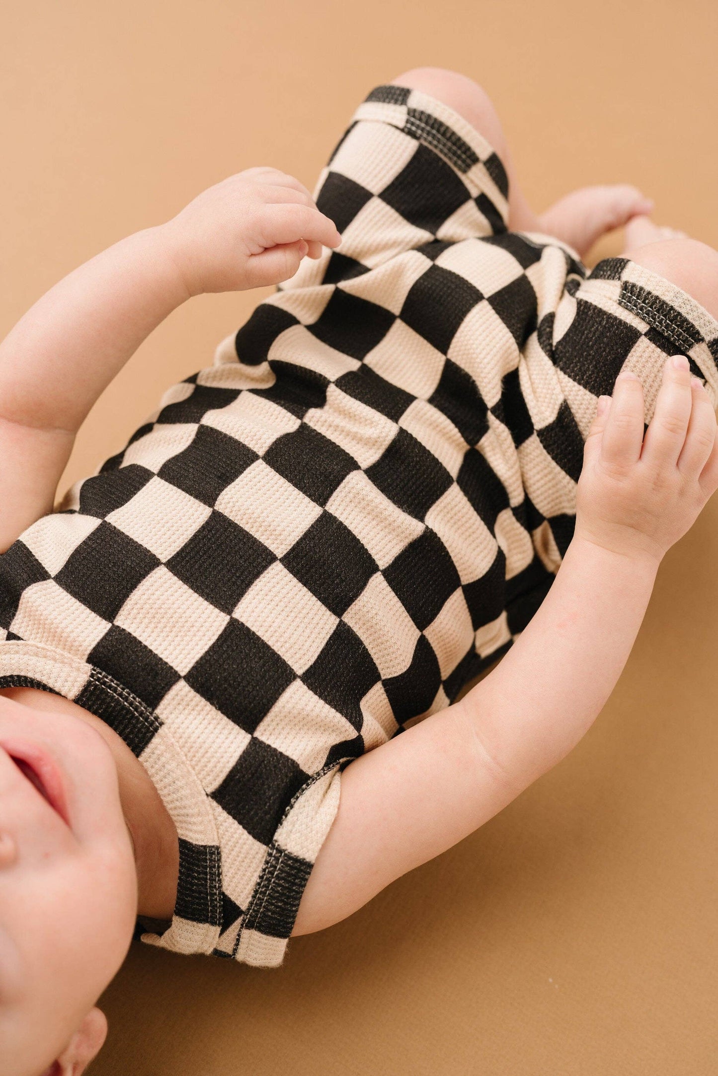 Black Checkered Bamboo Romper