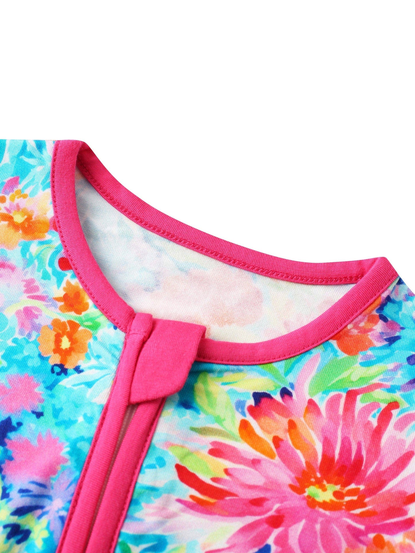 Bamboo Convertible Zippy Romper | Coral Garden
