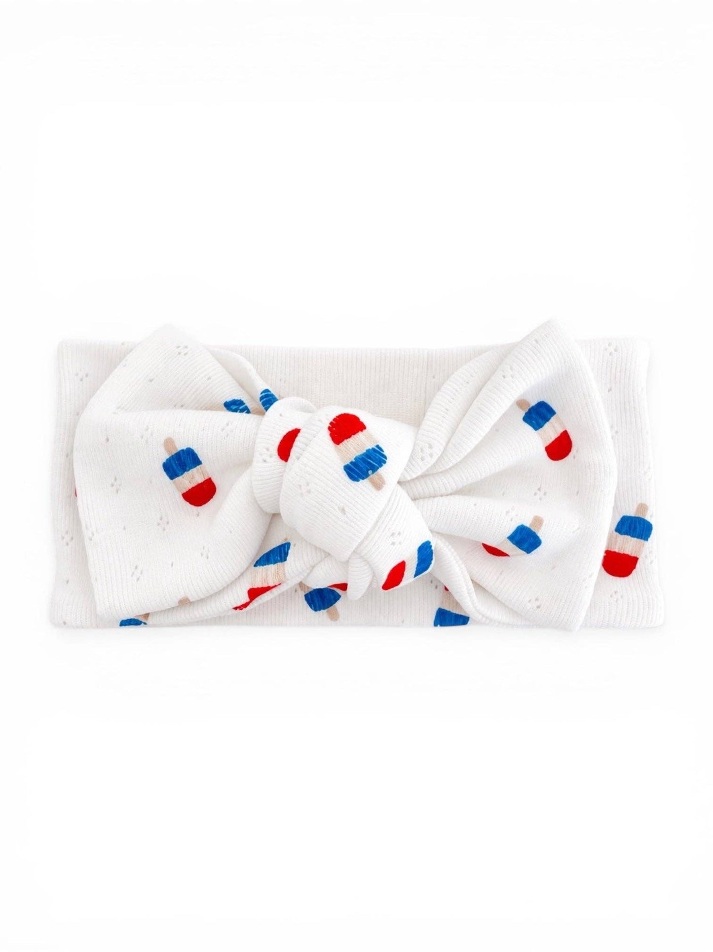 Organic Pointelle Bow Headband | Popsicle