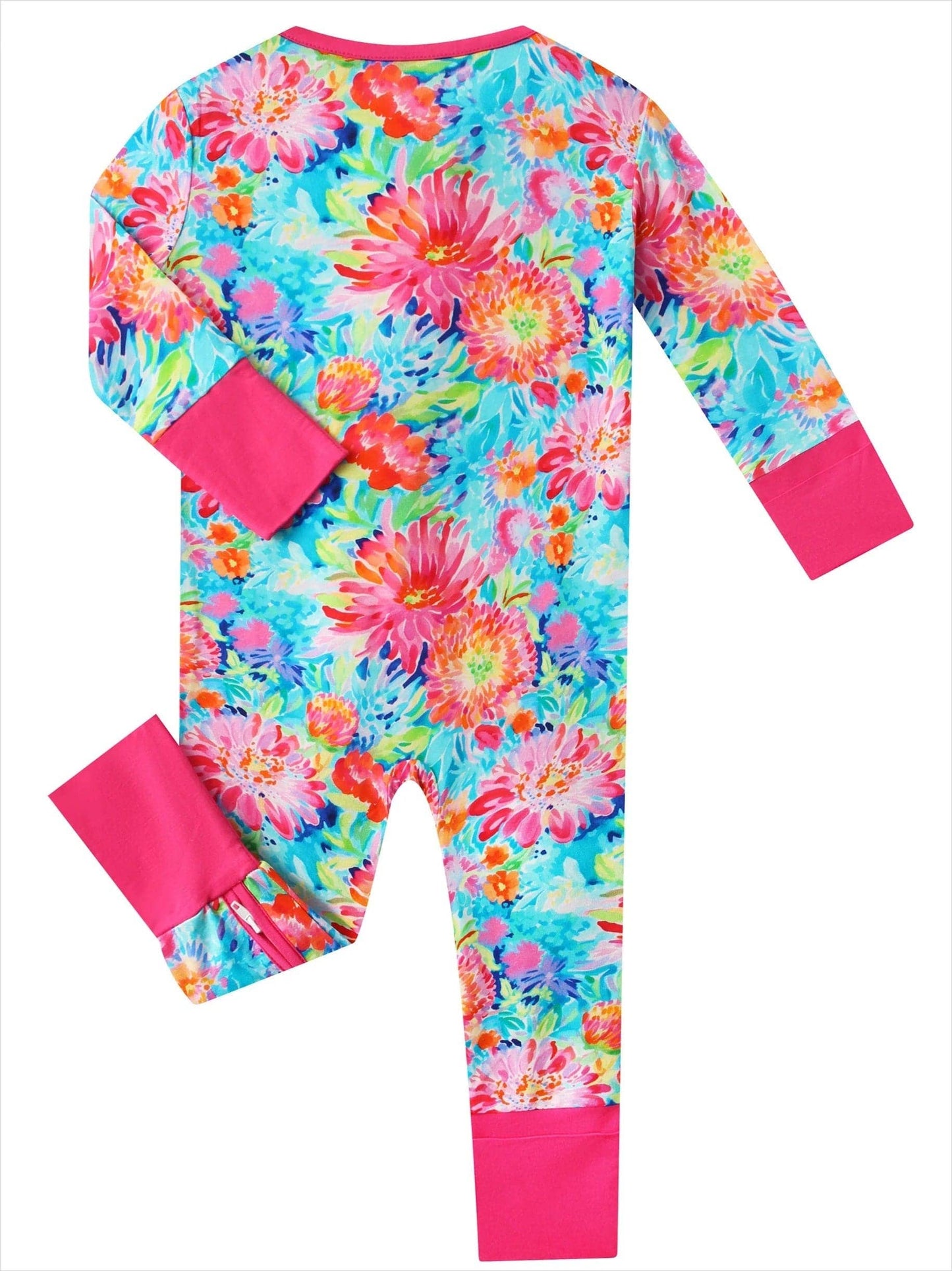 Bamboo Convertible Zippy Romper | Coral Garden