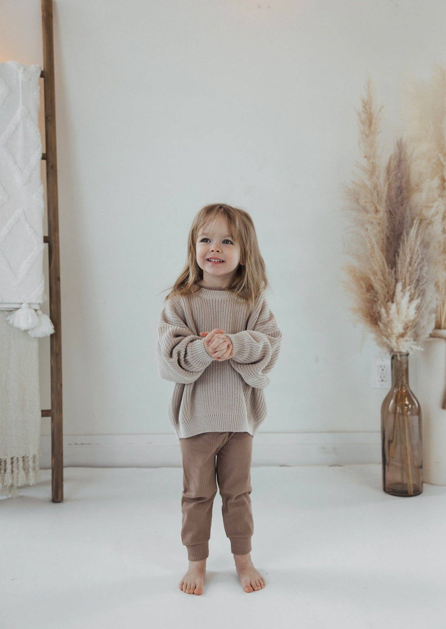 Organic Cotton Knit Sweater | Latte