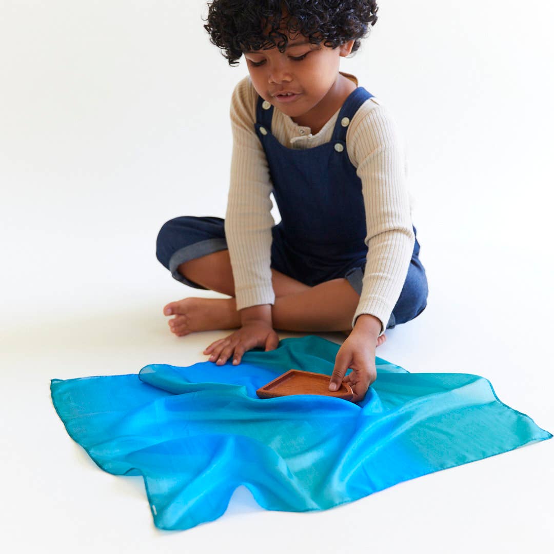 Mini Earth Playsilks - Open- Ended,100% Natural, Silk Toys