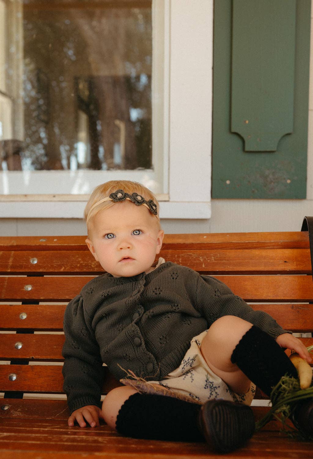 100% Cotton Anita Cardigan | Green