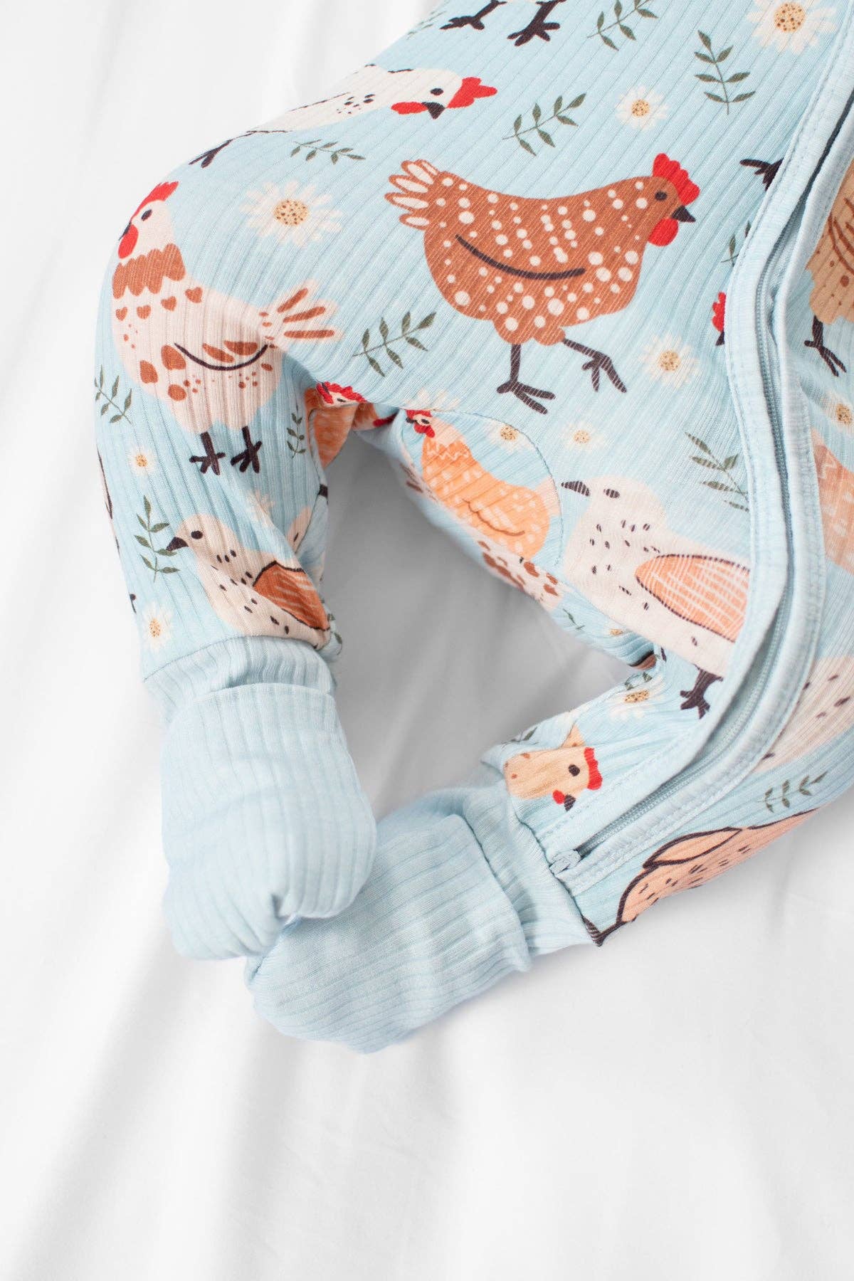 Cotton Ribbed Zippy | Blue Chickens & Blooms