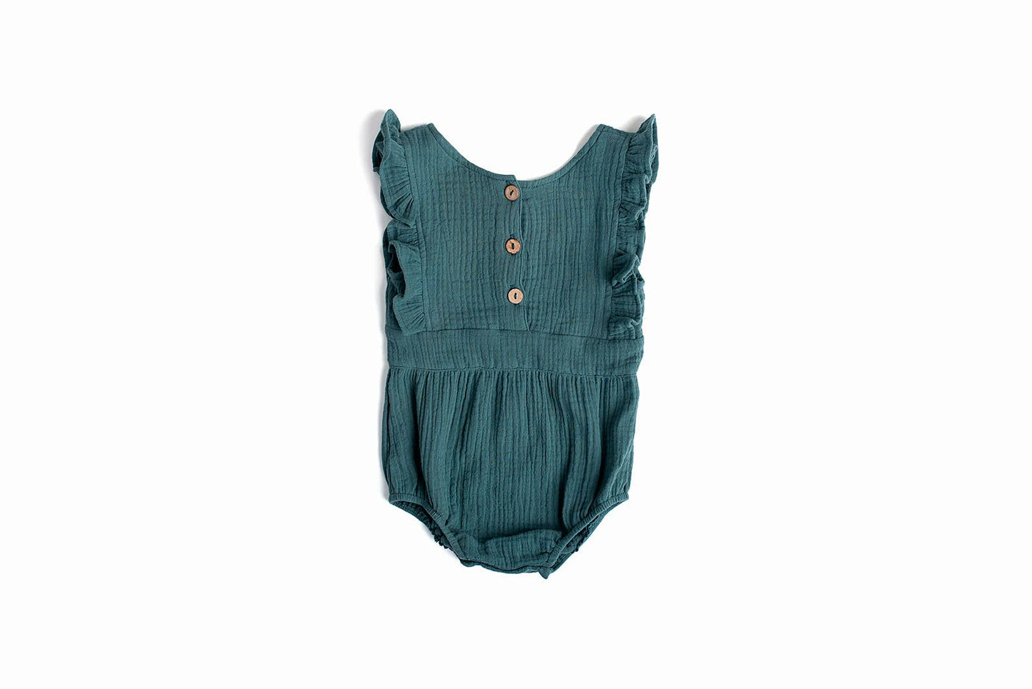 Backless Cotton Romper | Peacock
