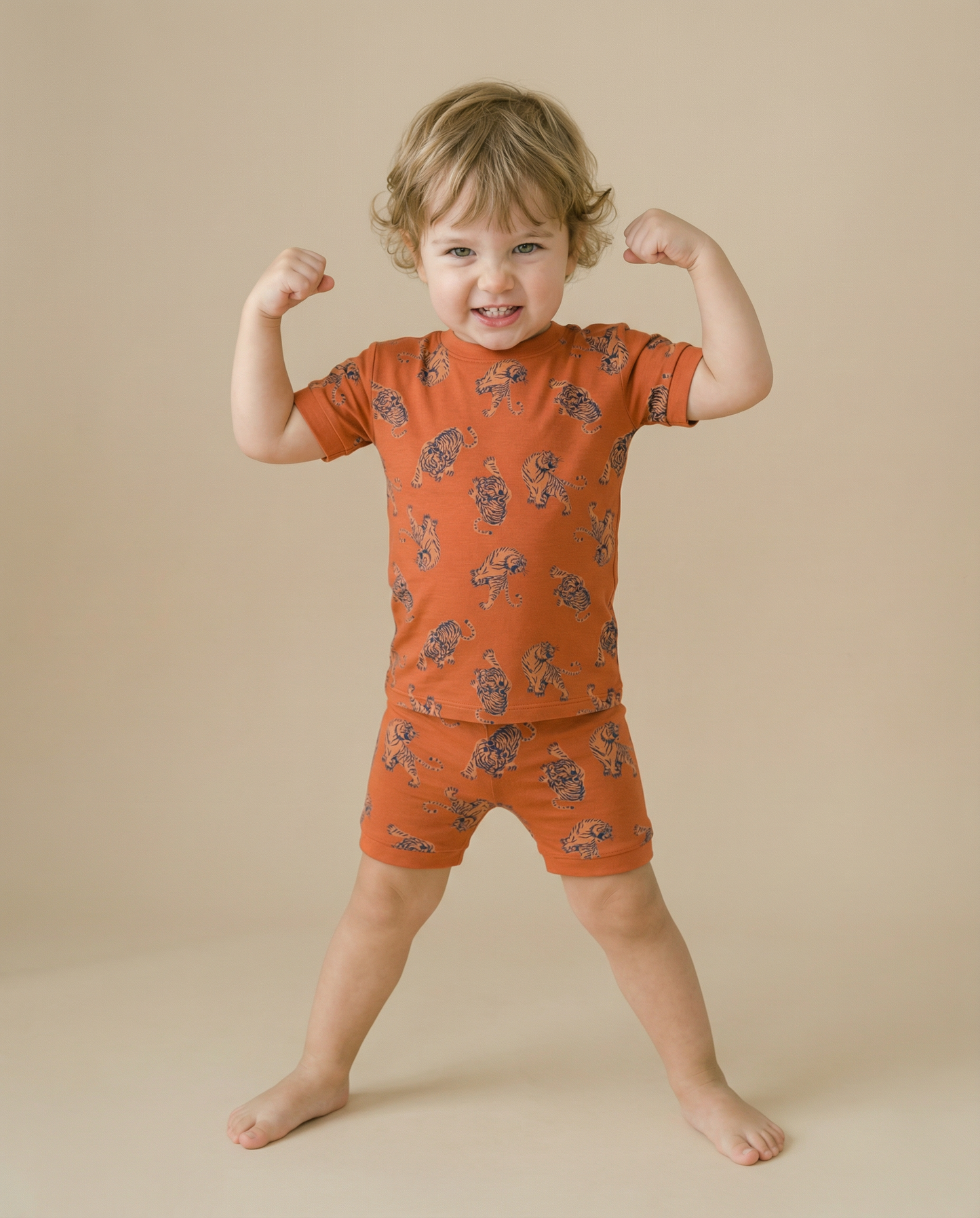 Bamboo Short Sleeve PJs | Tiger