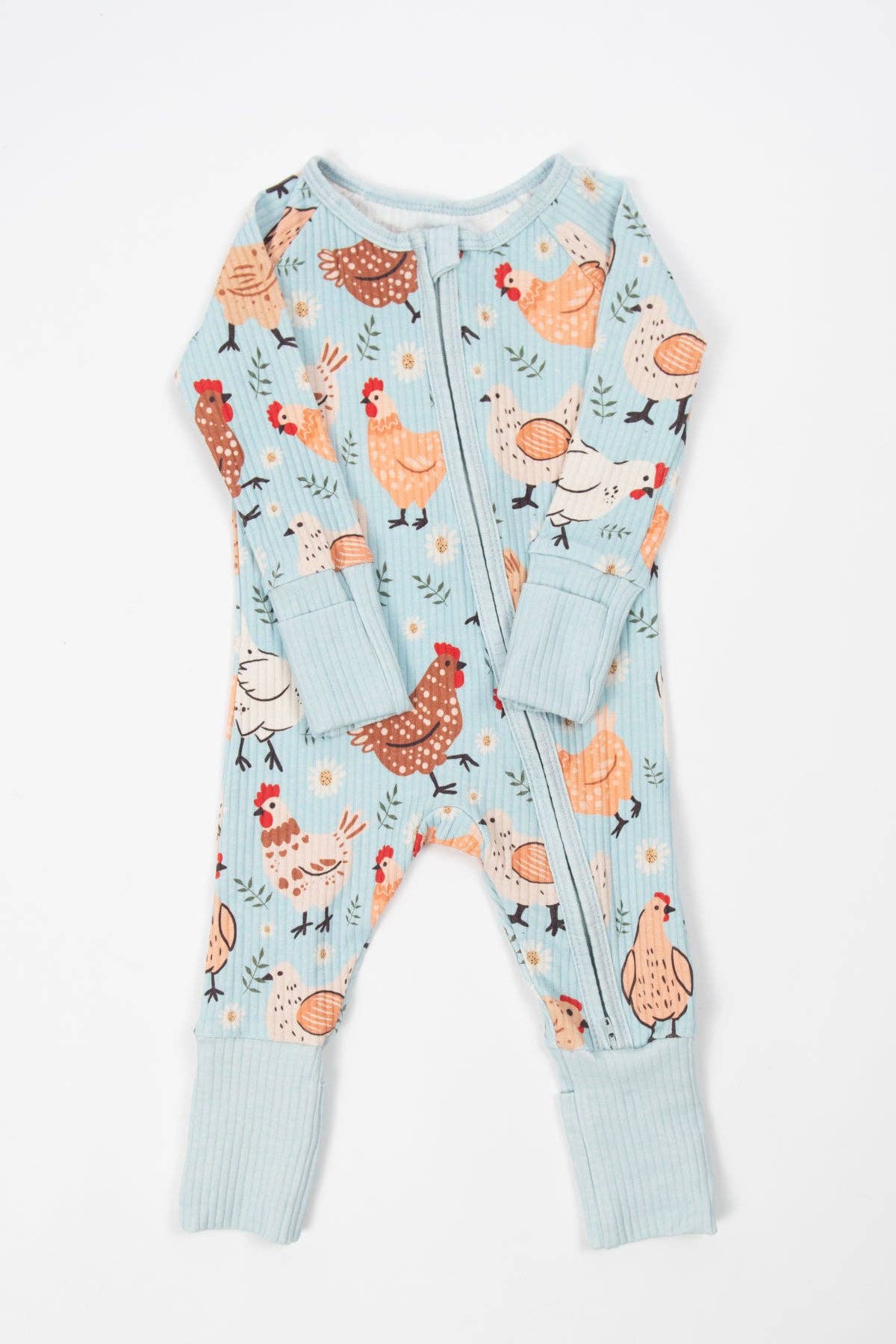 Cotton Ribbed Zippy | Blue Chickens & Blooms