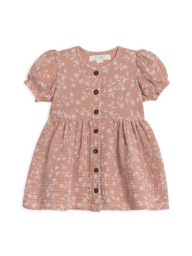 Organic Cotton Muslin Dress / Dusty Mauve