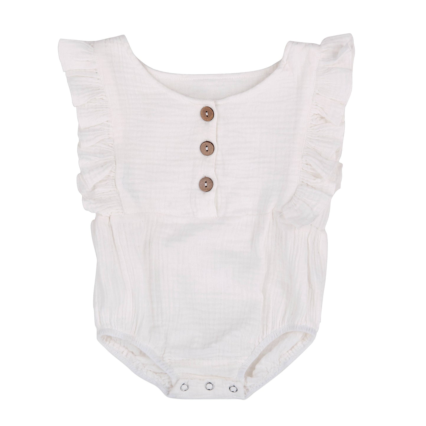 Cotton Baby Romper | White