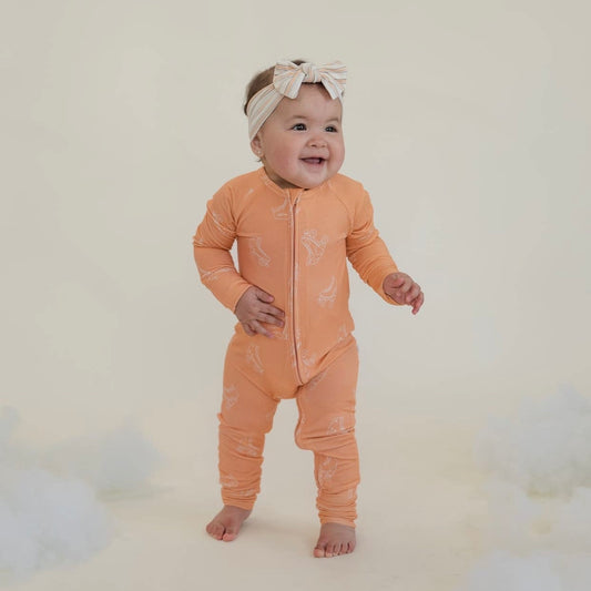 Bamboo Zip Romper Pj | Retro Roller Skate