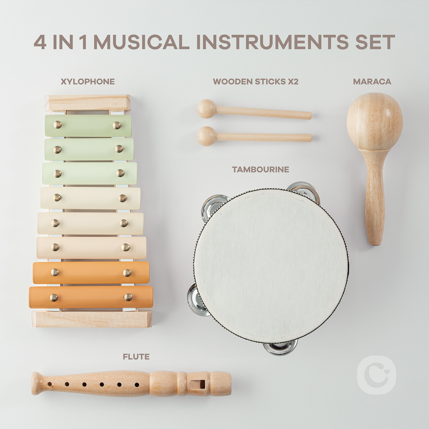 4-Piece Musical Instruments for Toddlers