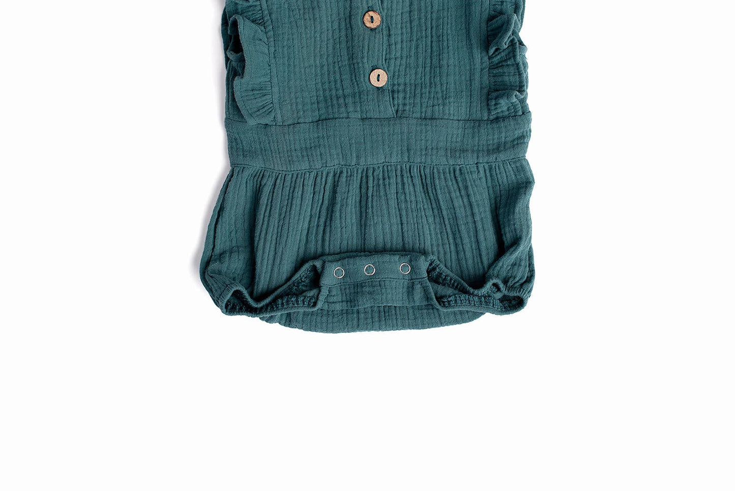 Backless Cotton Romper | Peacock