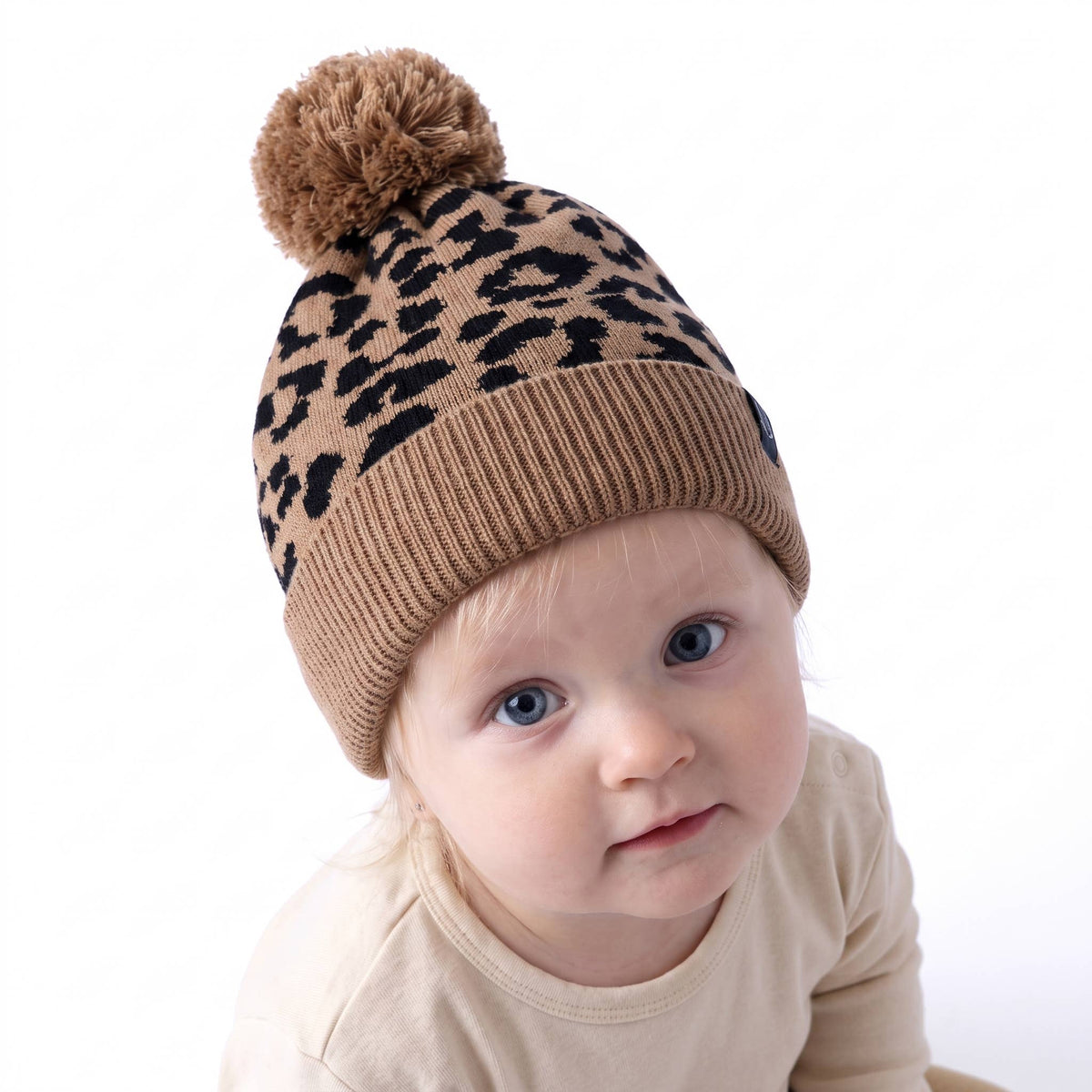Leopard Baby Beanie 100% Cotton