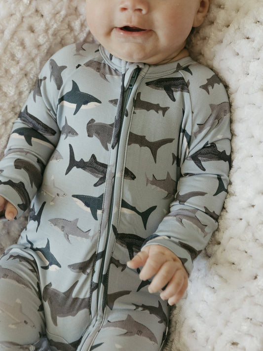Sharks Cove | Bamboo Zipper Pajamas