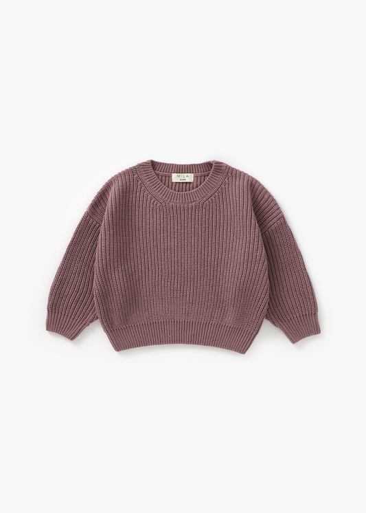 Organic Cotton Knit Sweater | Fig