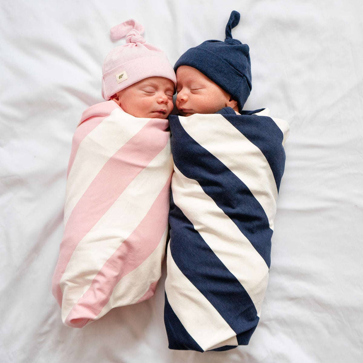 Baby Top Knot Cap | Navy Blue Heather