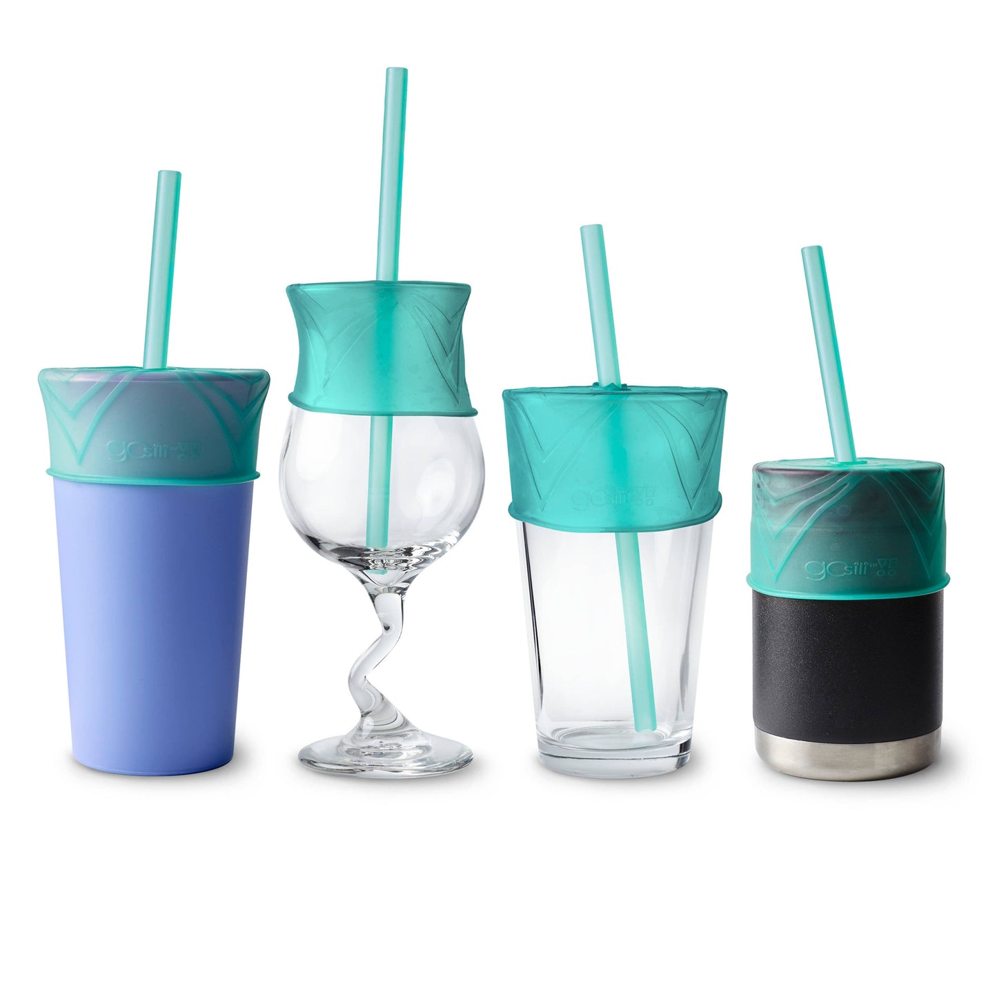Silicone Lid and Straw with Travel Case