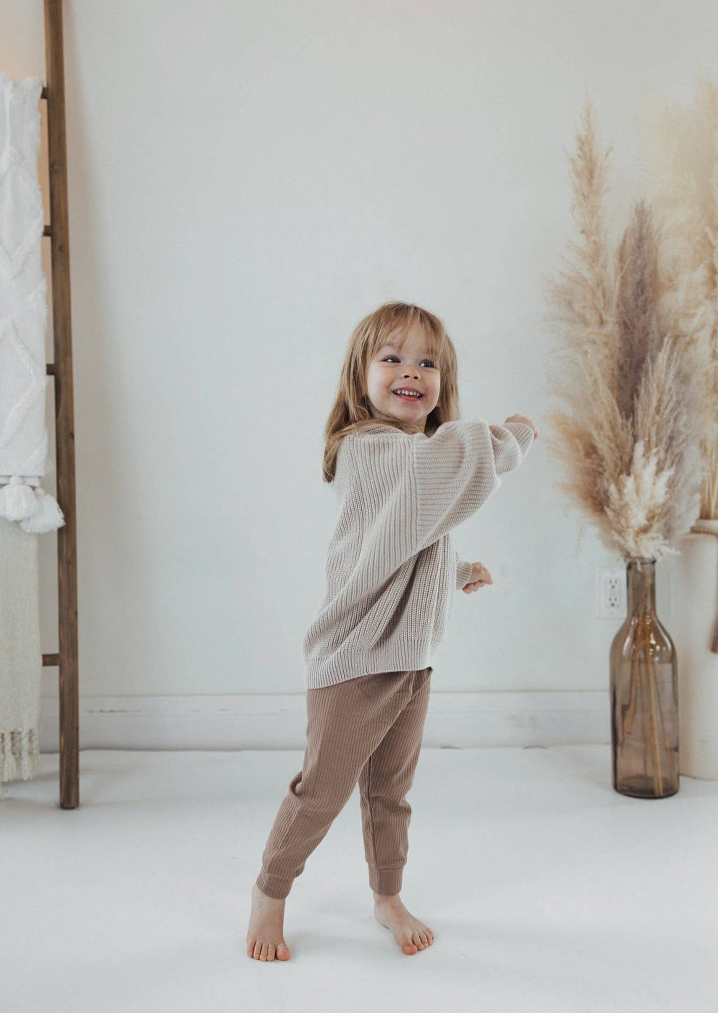 Organic Cotton Knit Sweater | Latte