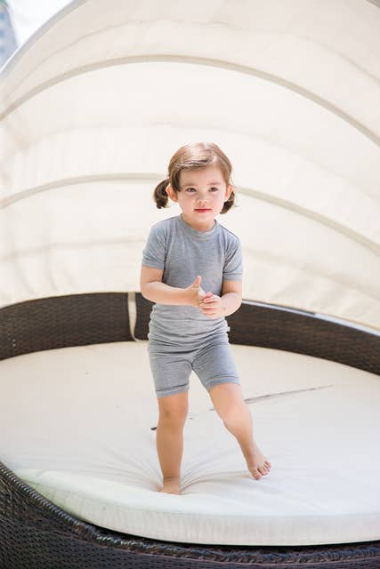 Short Sleeve Bamboo PJs - Grey