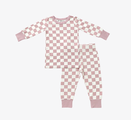Bamboo Pajama Set | Pink Checkered
