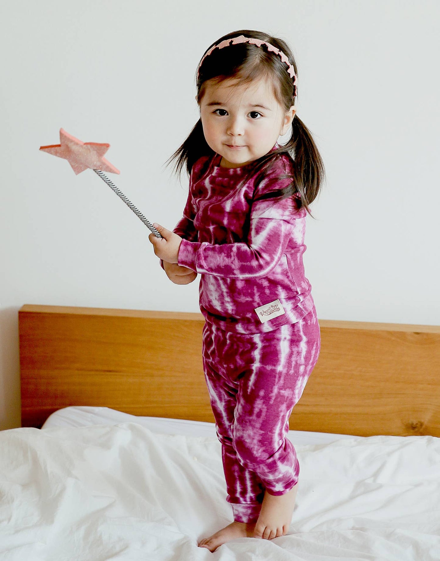 Cotton Tie Dye Long Sleeve PJ - Plum