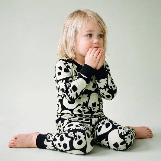 Glow in the Dark Pajama Set |Halloween Skull