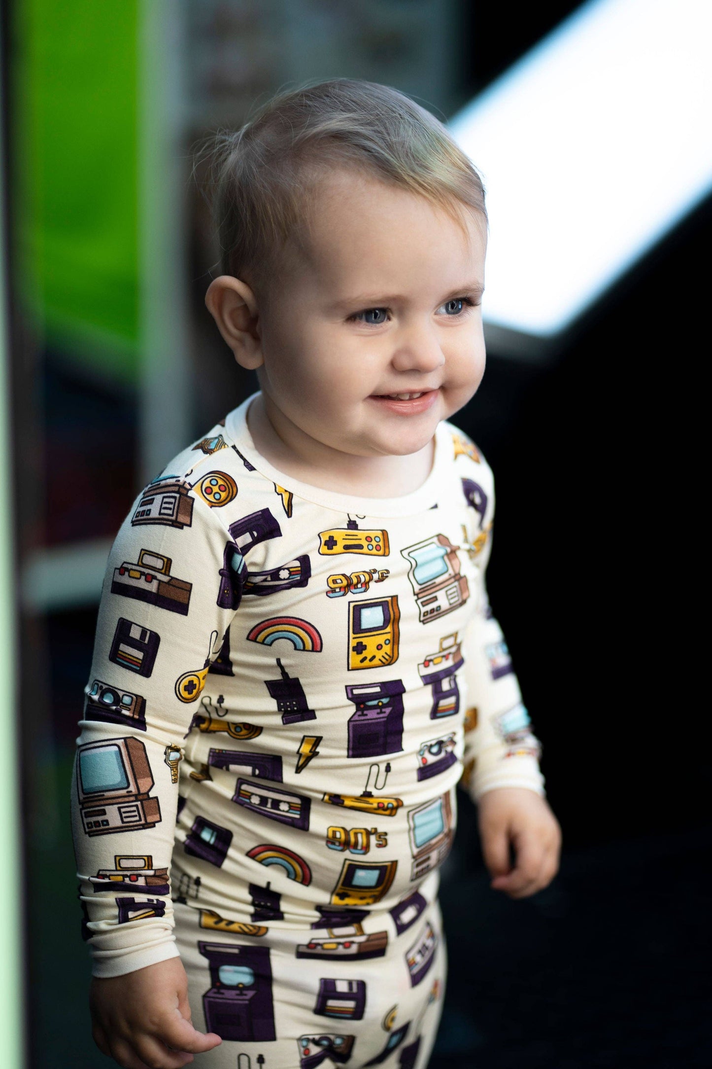 90's Retro Long Sleeve Bamboo Toddler Pjs
