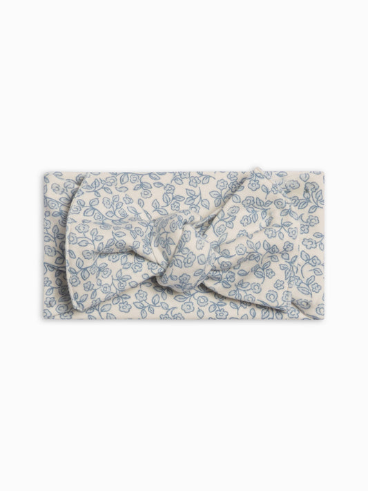 Organic Bow Wrap - Ivory + Sea