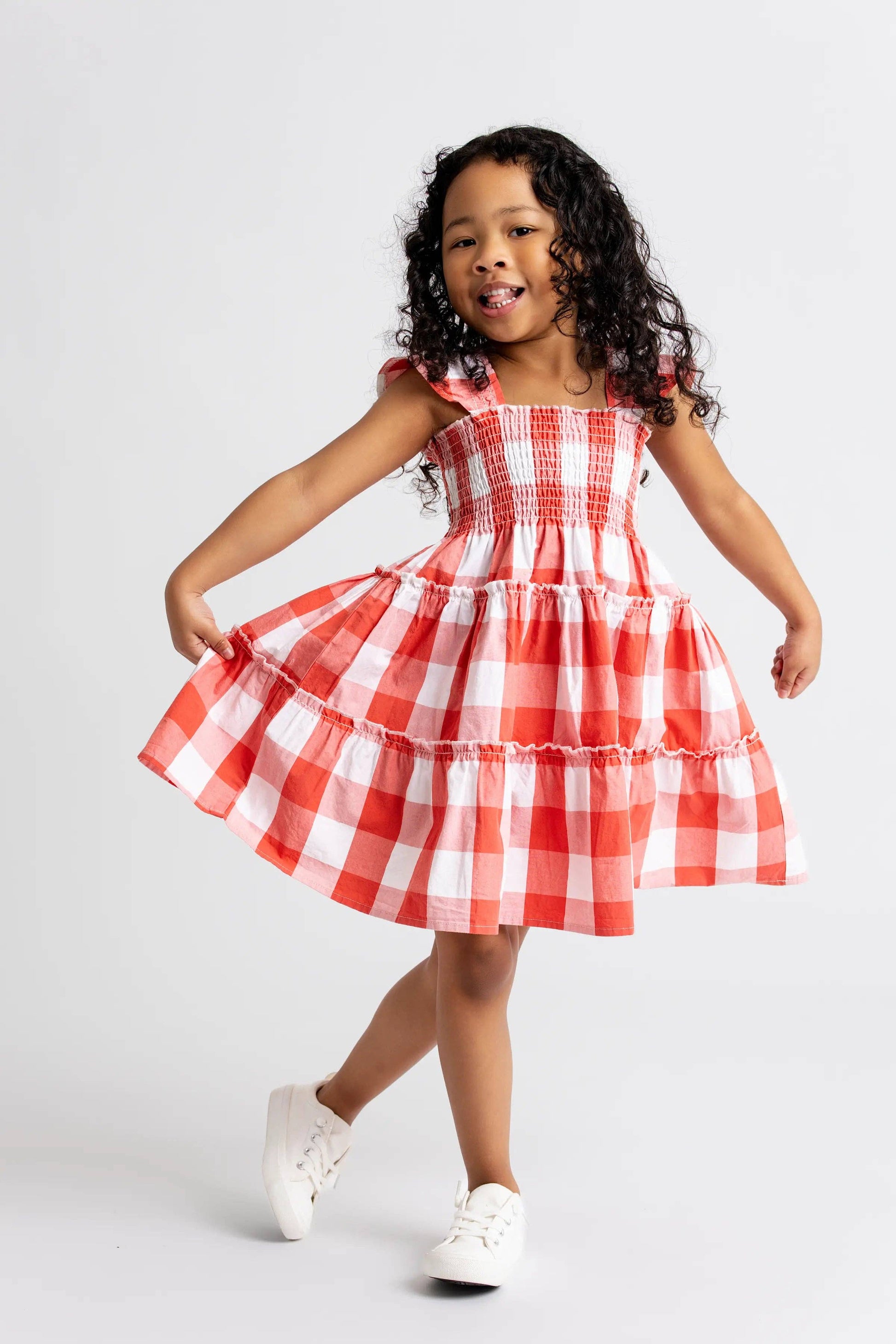 Flutter Sleeve Dress In Red Gingham | Toddler | Size: 12-18M | Girl