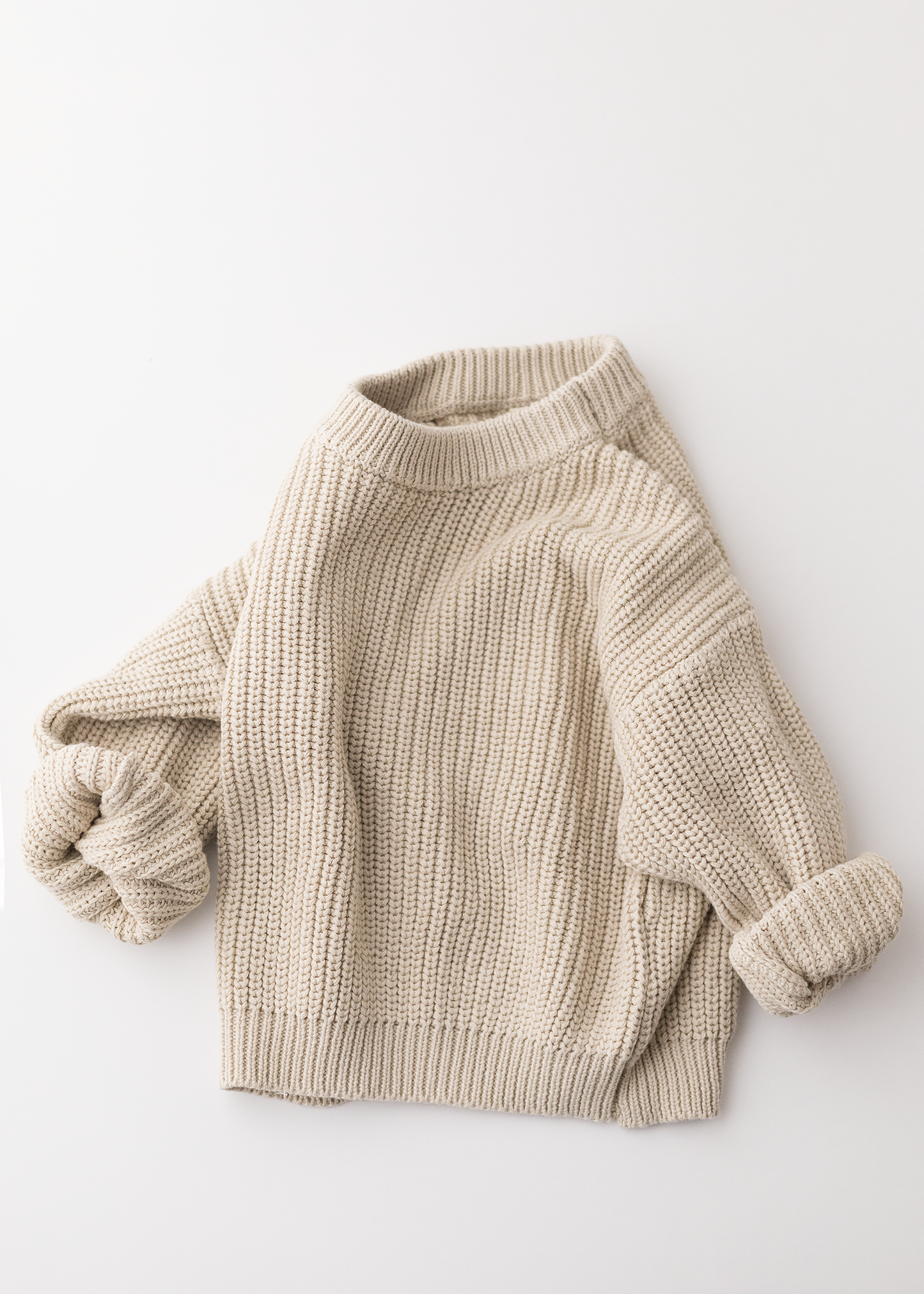 Basic Knit Oversized Sweater | Natural