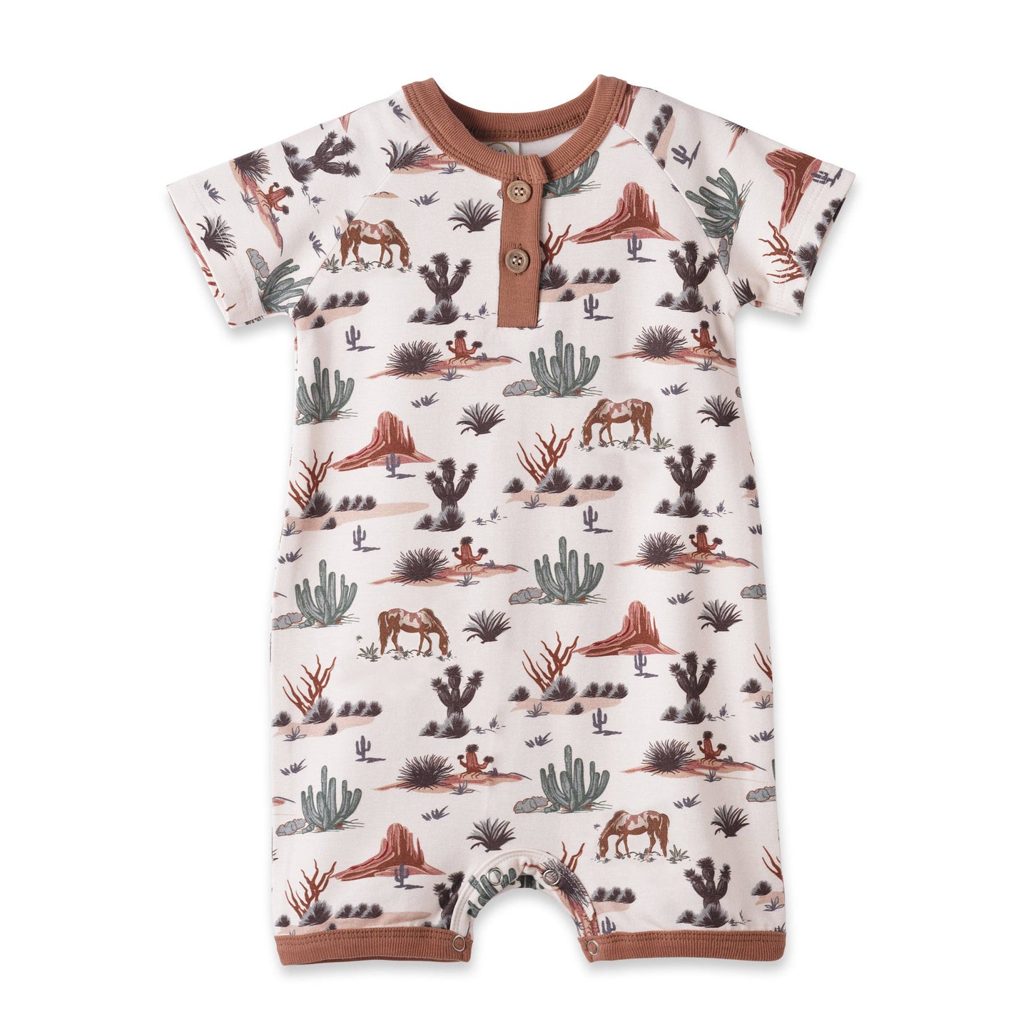 Bamboo Shorty Romper – Cactus Trails