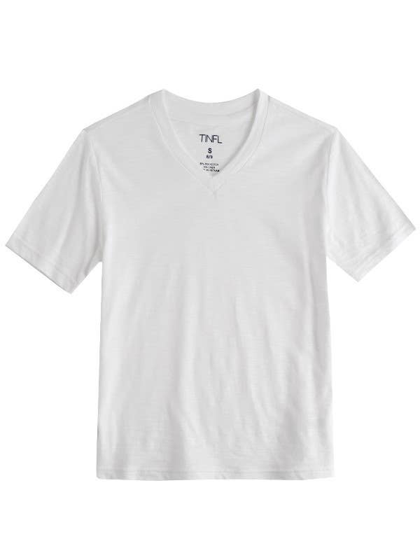 V-neck Short Sleeve Tshirt - Ivory