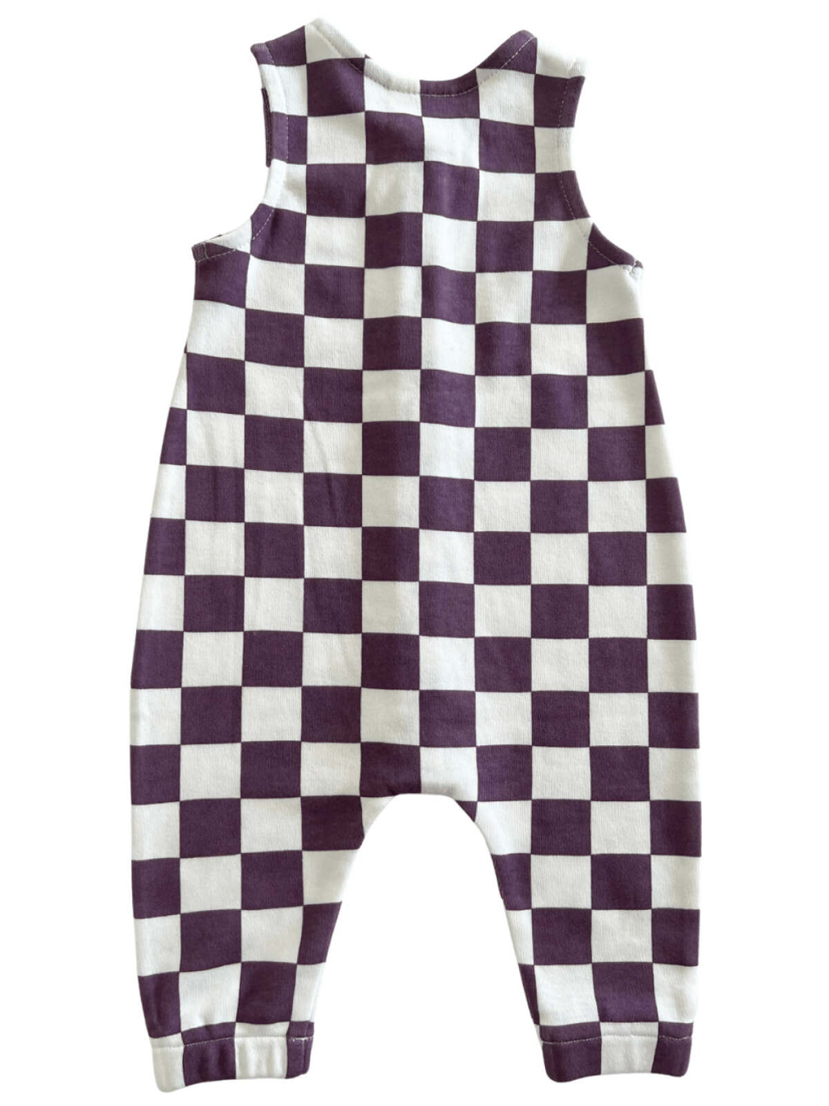 Organic Cotton Jumpsuit - Berry Cheesecake Chekerboard