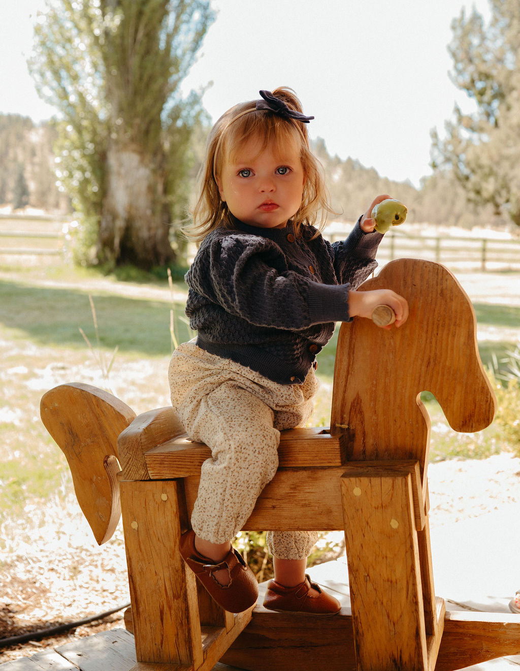 100% Cotton Pointelle Cardigan | Sapphire