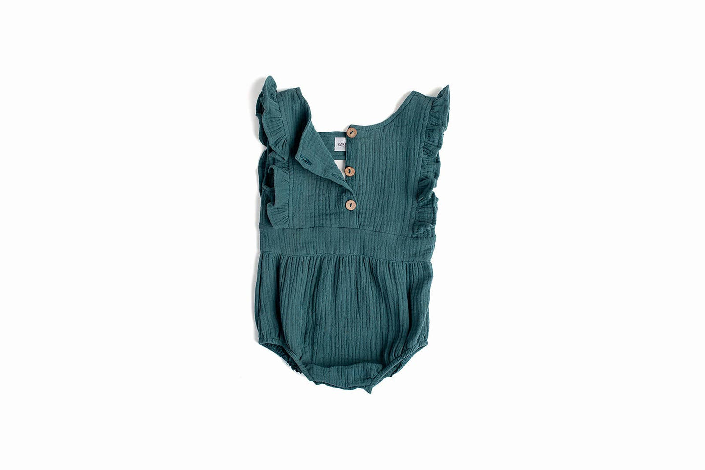 Backless Cotton Romper | Peacock