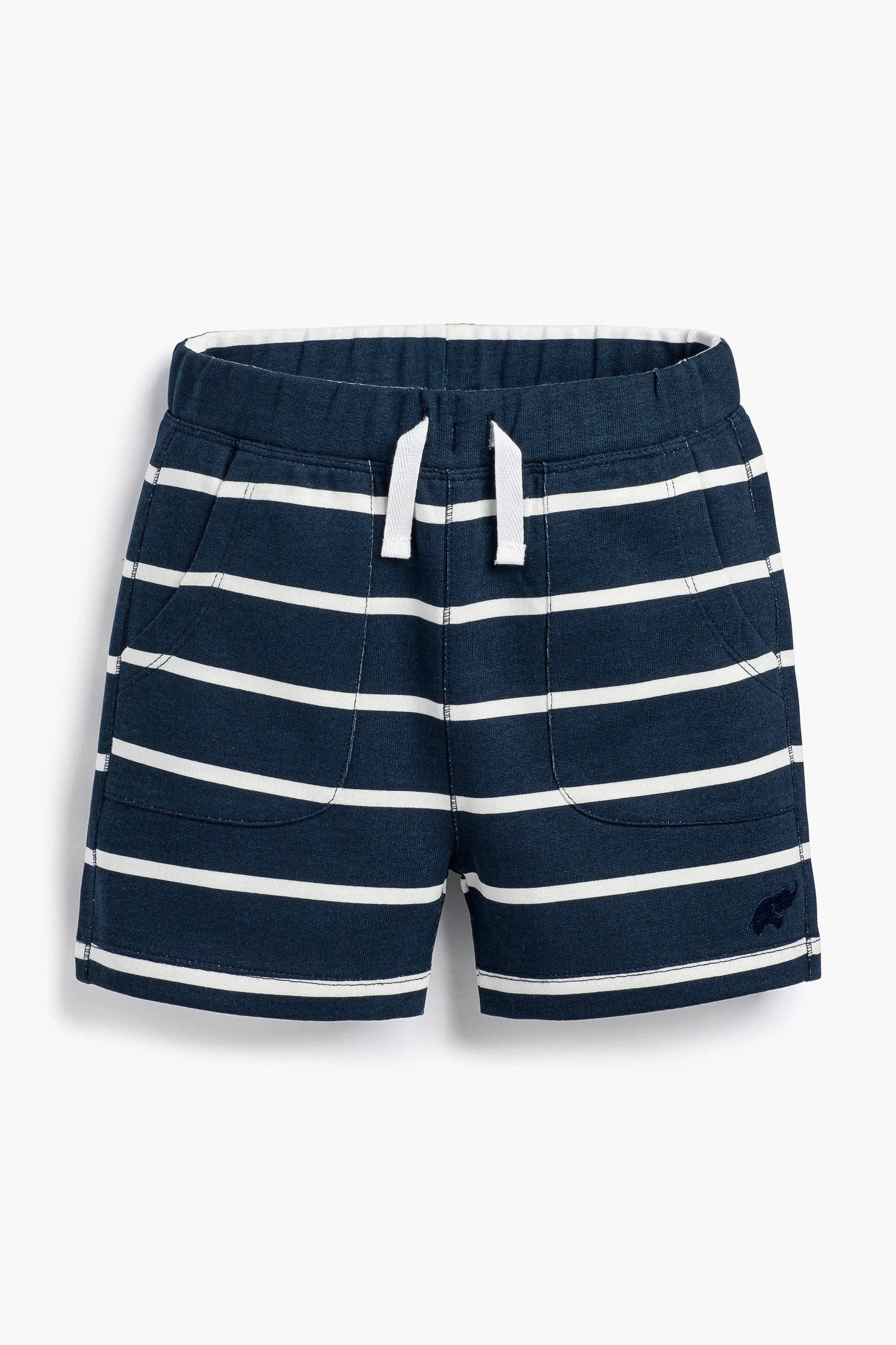 Organic Cotton Sweatshorts | Navy Stripe