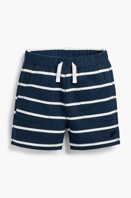 Organic Cotton Sweatshorts | Navy Stripe