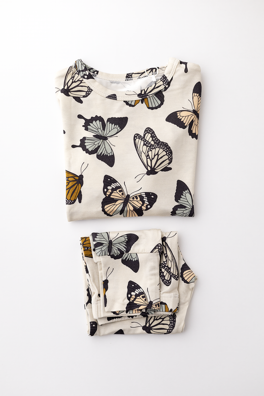 Bamboo Toddler Two-Piece Pajamas | Butterflies