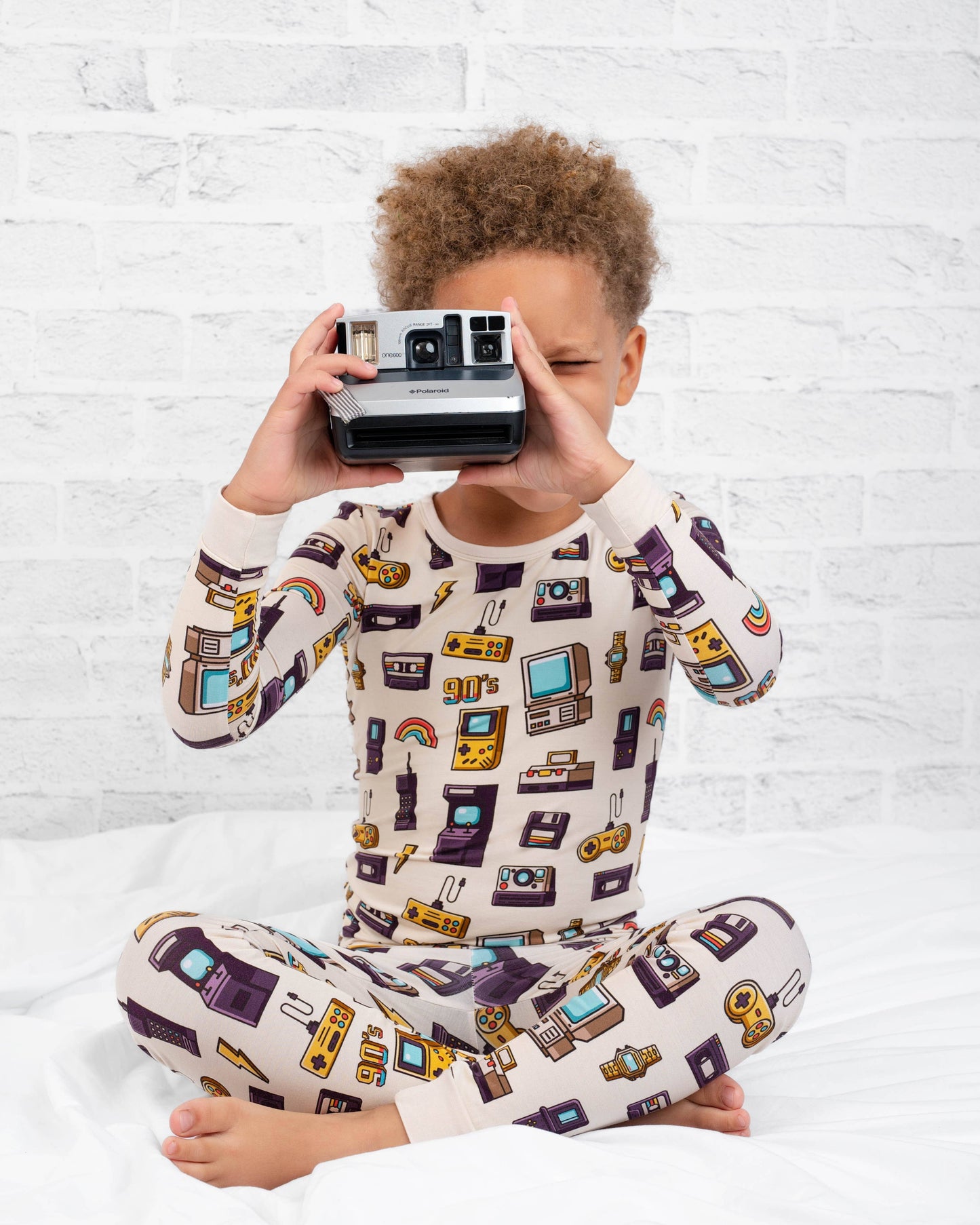 90's Retro Long Sleeve Bamboo Toddler Pjs