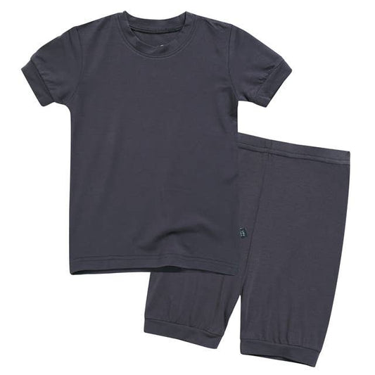 Short Sleeve Bamboo PJs - Charcoal