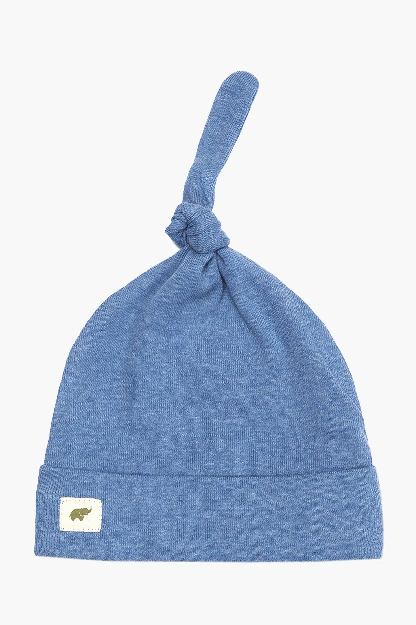 Baby Top Knot Cap | Light Blue Heather
