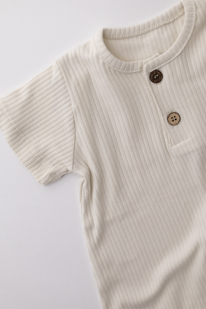 Organic Cotton Romper | Cream