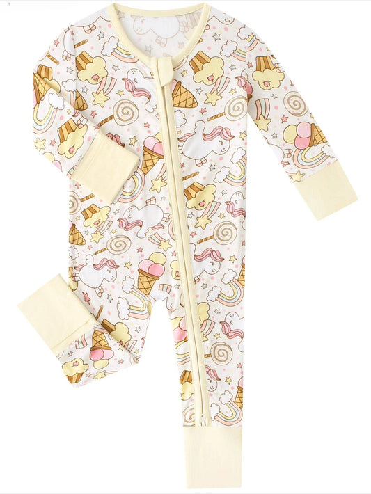 Bamboo Convertible Zippy Romper | Sweet Treats